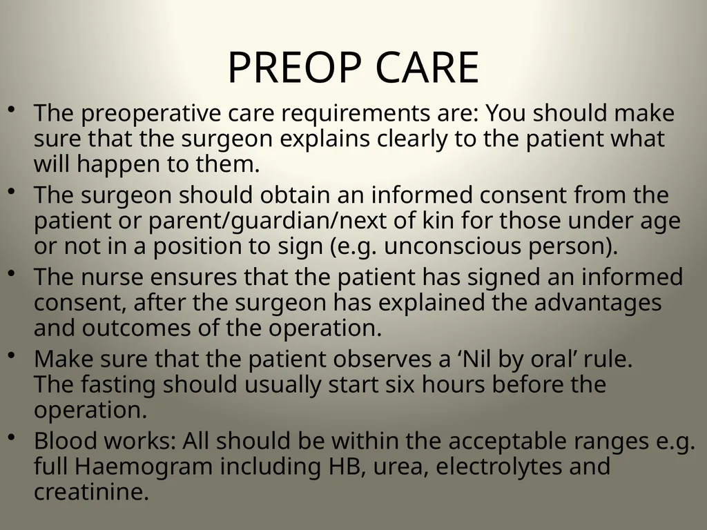 INTRODUCTION TO OPERATING THEATRE OBJECTIVES - slide 9 of 79