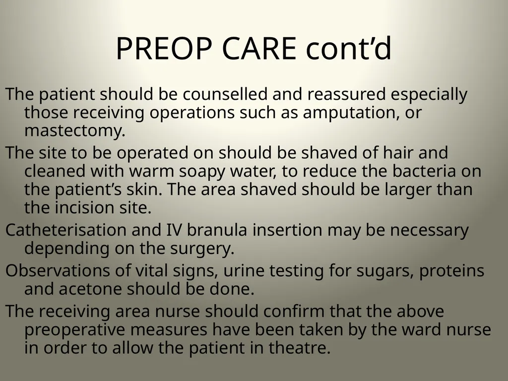 INTRODUCTION TO OPERATING THEATRE OBJECTIVES - slide 10 of 79