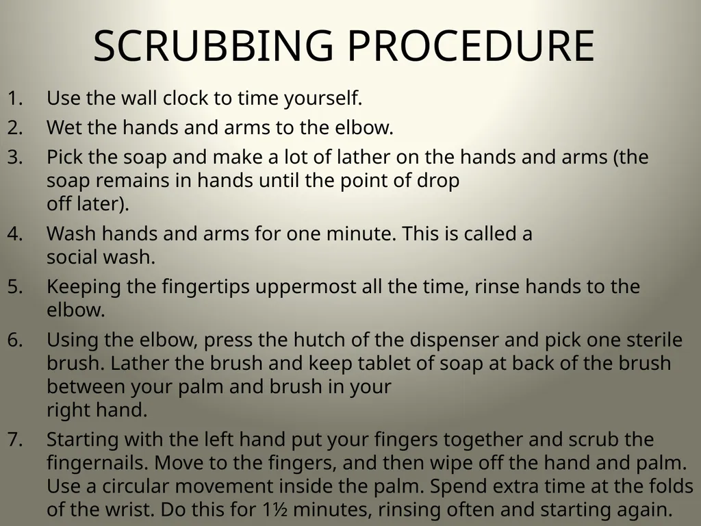 INTRODUCTION TO OPERATING THEATRE OBJECTIVES - slide 27 of 79
