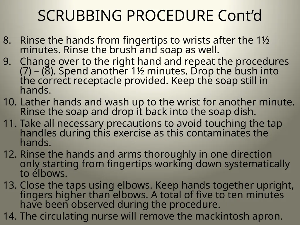 INTRODUCTION TO OPERATING THEATRE OBJECTIVES - slide 28 of 79