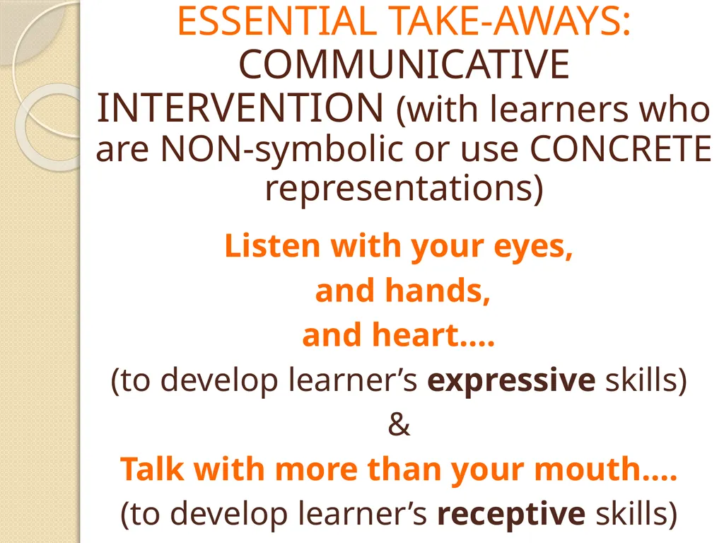 Laying the Foundation for Communication Exchange: - slide 65 of 66