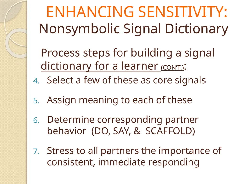 Laying the Foundation for Communication Exchange: - slide 21 of 66