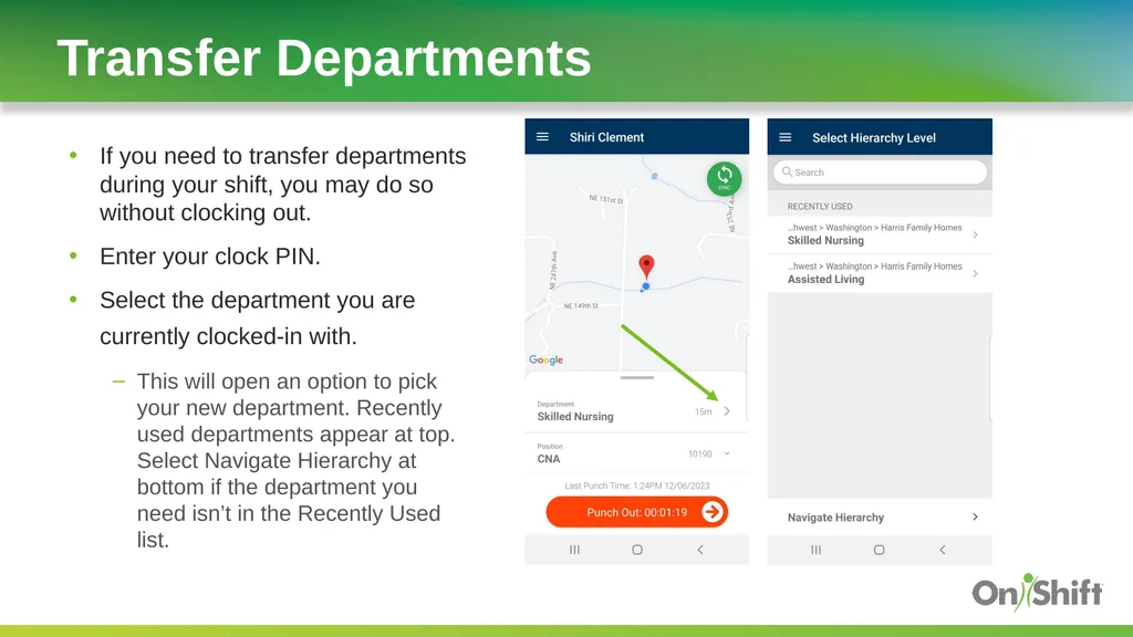 OnShift Time Employee In-Service Training Ensure - slide 11 of 19