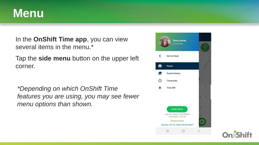 OnShift Time Employee In-Service Training Ensure - slide 14 of 19