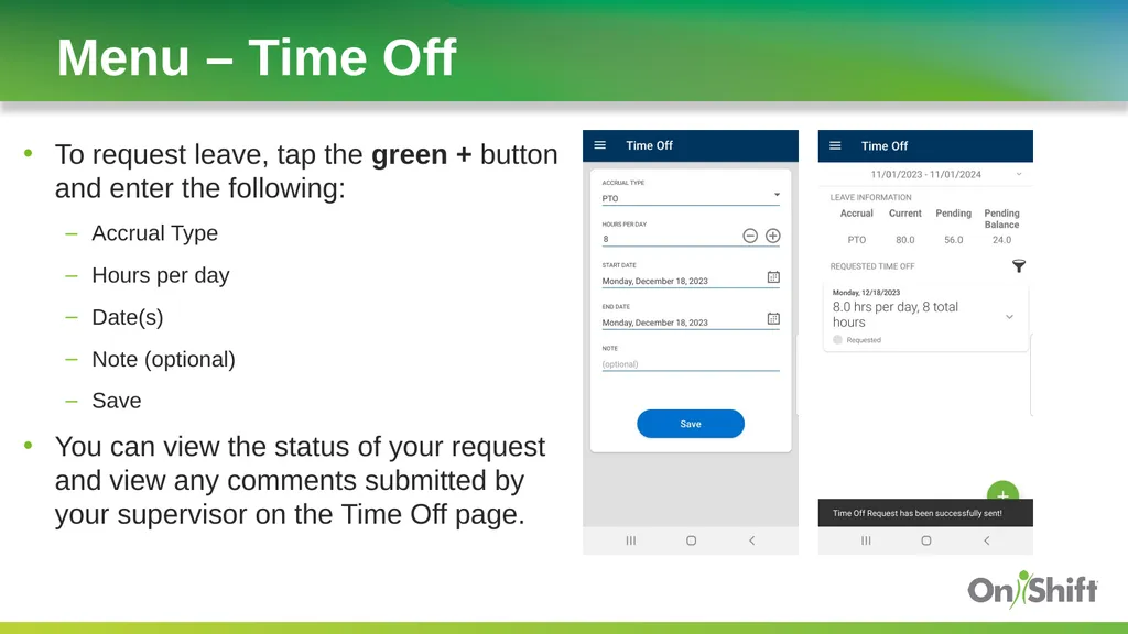OnShift Time Employee In-Service Training Ensure - slide 19 of 19