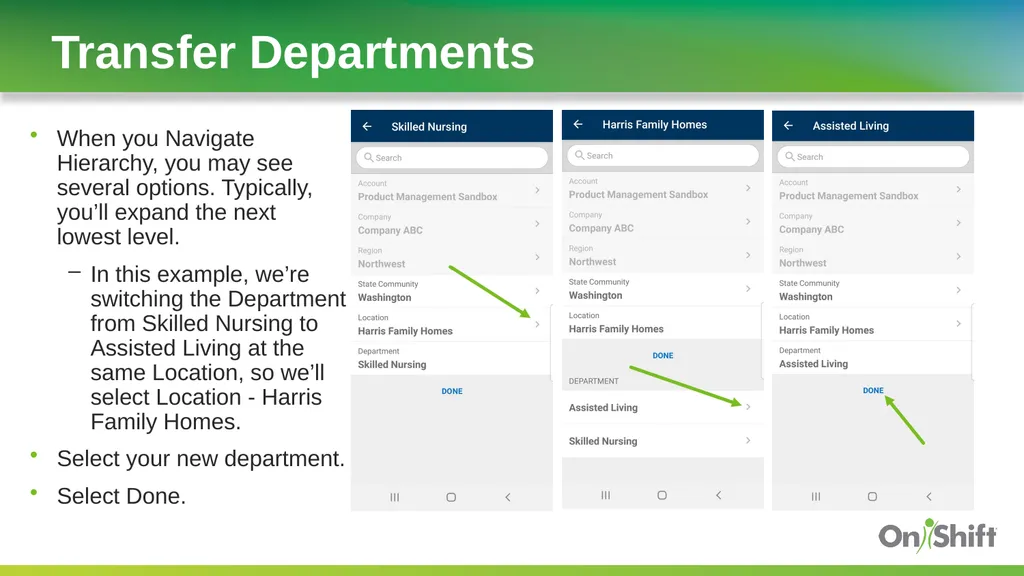 OnShift Time Employee In-Service Training Ensure - slide 12 of 19