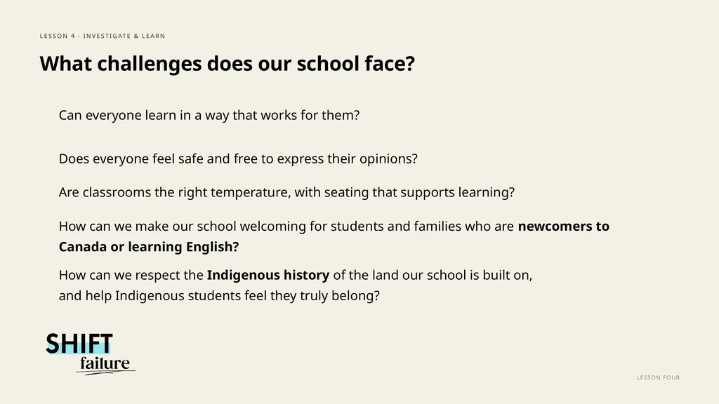 SHIFT FAILURE · A CLASSROOM RESOURCE GRADES 5–8 - slide 71 of 99