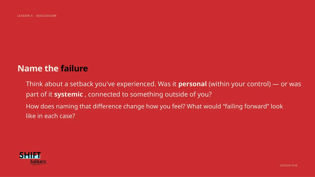 SHIFT FAILURE · A CLASSROOM RESOURCE GRADES 5–8 - slide 88 of 99
