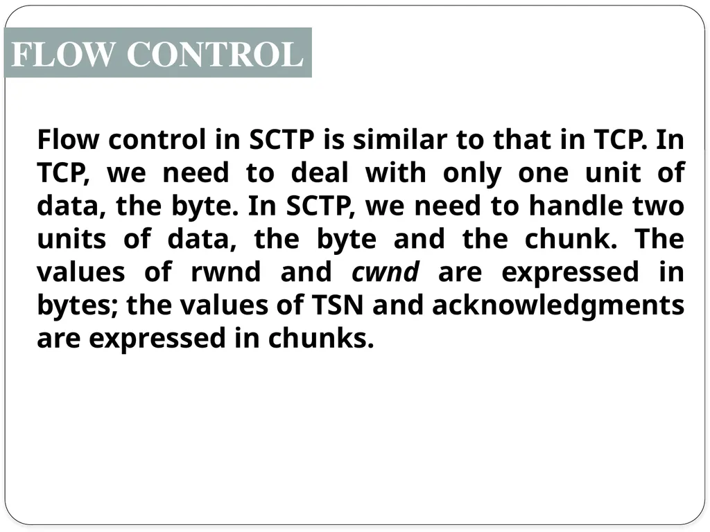 NAME OF THE SUBJECT : Advanced Computer Networks - slide 45 of 56