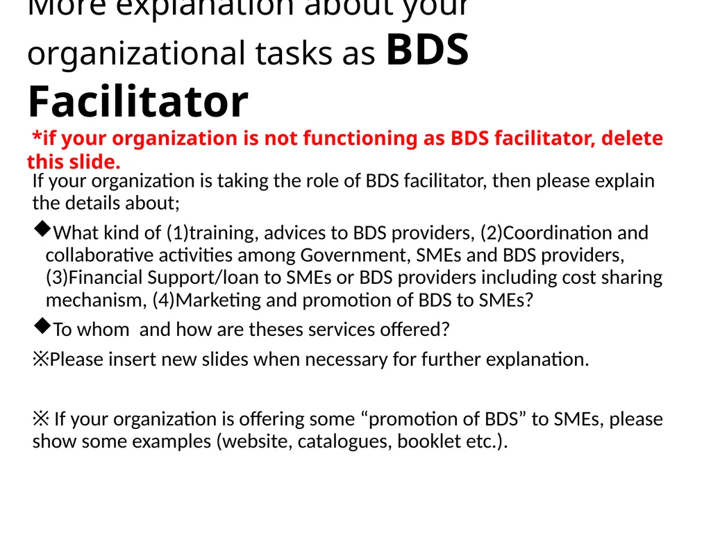 Inception Report “Business Development Services - slide 7 of 12