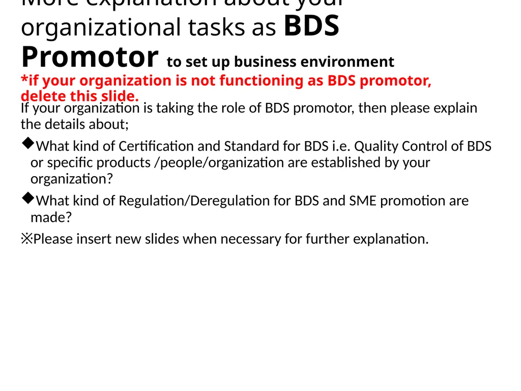 Inception Report “Business Development Services - slide 8 of 12