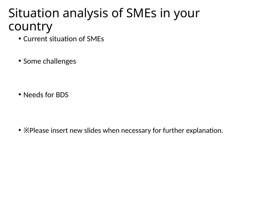 Inception Report “Business Development Services - slide 4 of 12