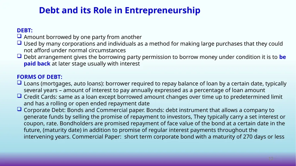 THE ROLE OF FINANCIAL INSTITUTIONS IN PROMOTING - slide 12 of 24