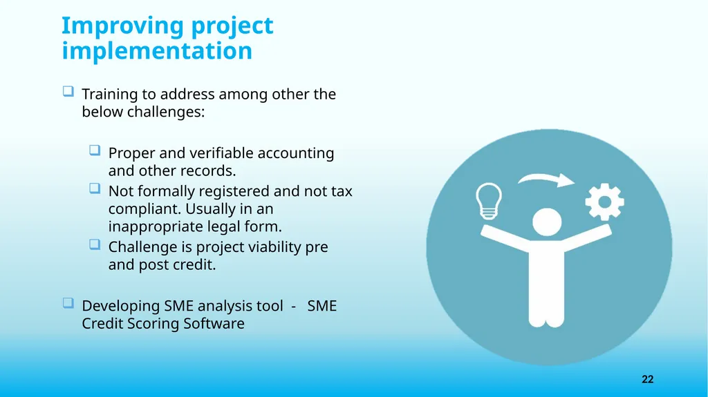 THE ROLE OF FINANCIAL INSTITUTIONS IN PROMOTING - slide 22 of 24