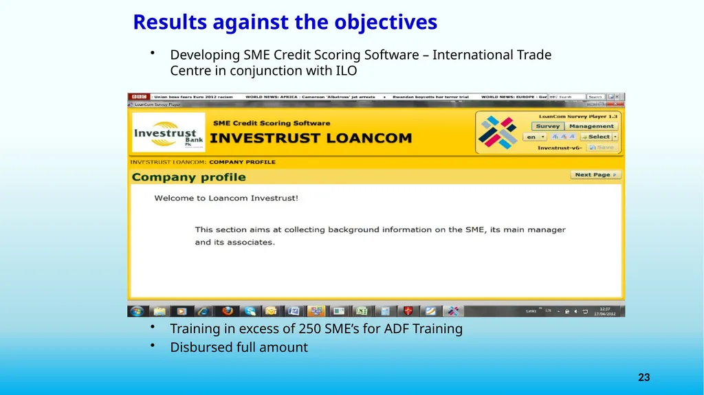 THE ROLE OF FINANCIAL INSTITUTIONS IN PROMOTING - slide 23 of 24