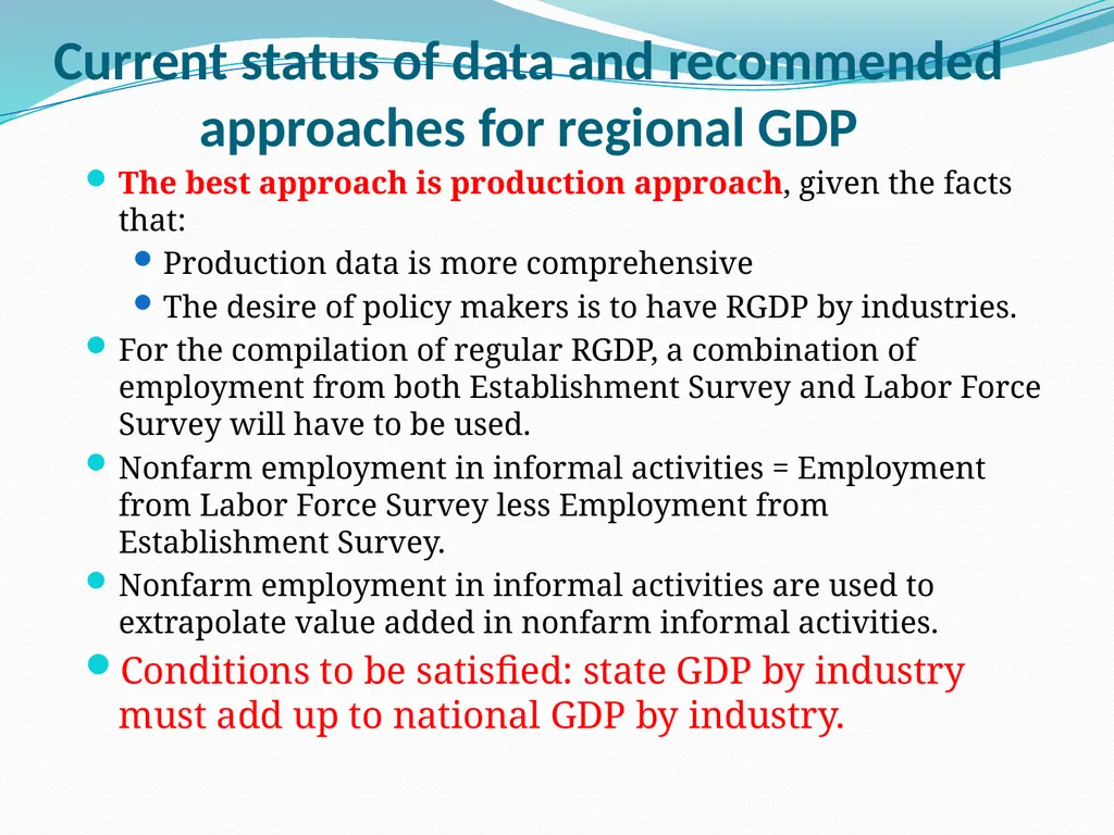 Regional accounts: an introduction Viet Vu - slide 27 of 38
