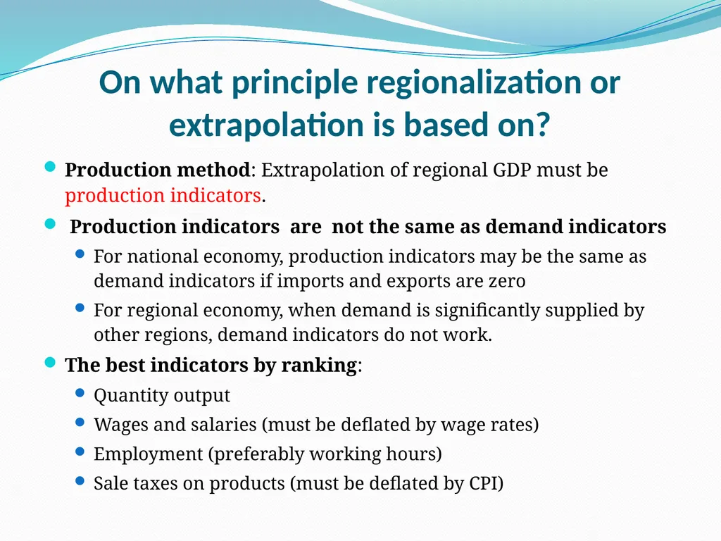 Regional accounts: an introduction Viet Vu - slide 22 of 38