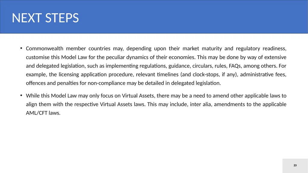 Model Law on Virtual Assets Law Ministers’ Meeting - slide 23 of 23