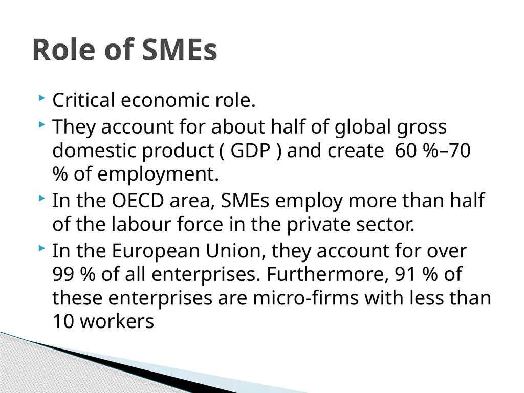Enterprise development SMEs and export-led growth - slide 3 of 25