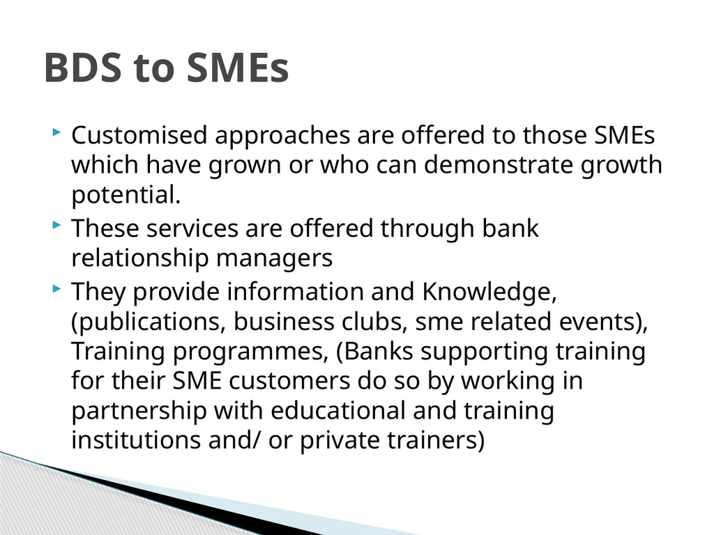 Enterprise development SMEs and export-led growth - slide 13 of 25