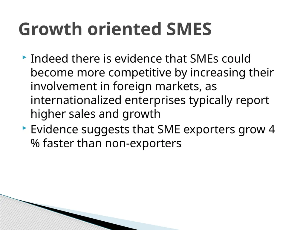 Enterprise development SMEs and export-led growth - slide 17 of 25
