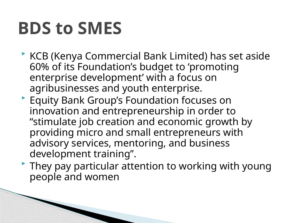 Enterprise development SMEs and export-led growth - slide 11 of 25