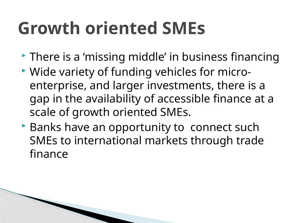 Enterprise development SMEs and export-led growth - slide 18 of 25