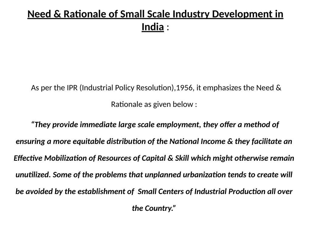 Small Scale Industries in India Prof. Alok Kumar - slide 15 of 38