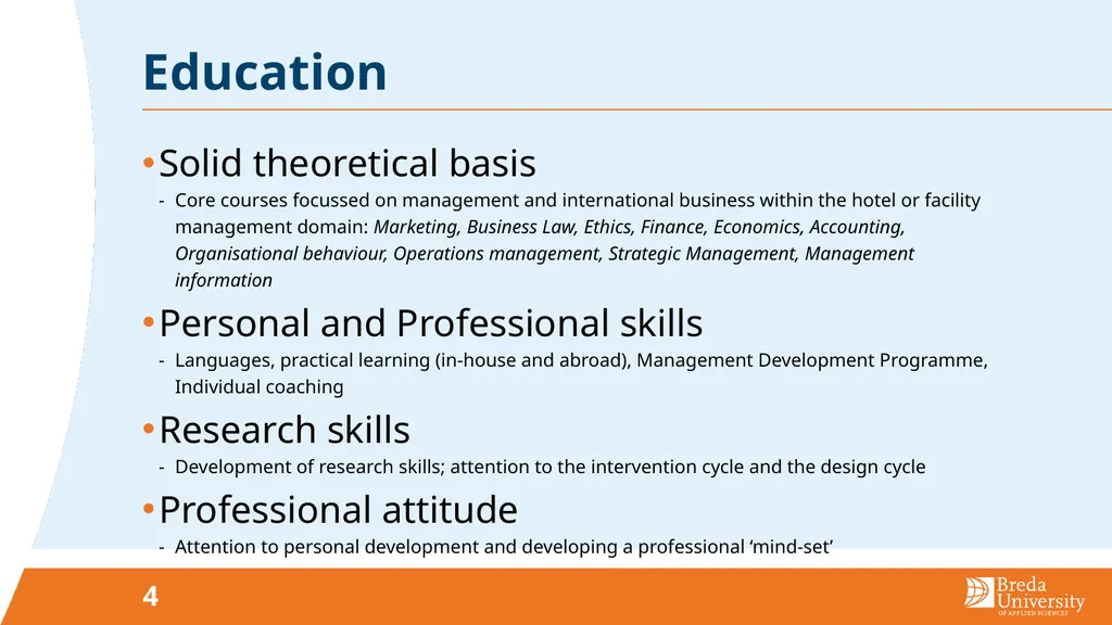 HOTEL & FACILITY Excellence in an international - slide 4 of 12