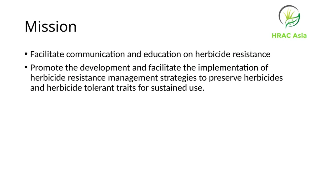 Herbicide Resistance Action Committee Asia Luis - slide 7 of 11