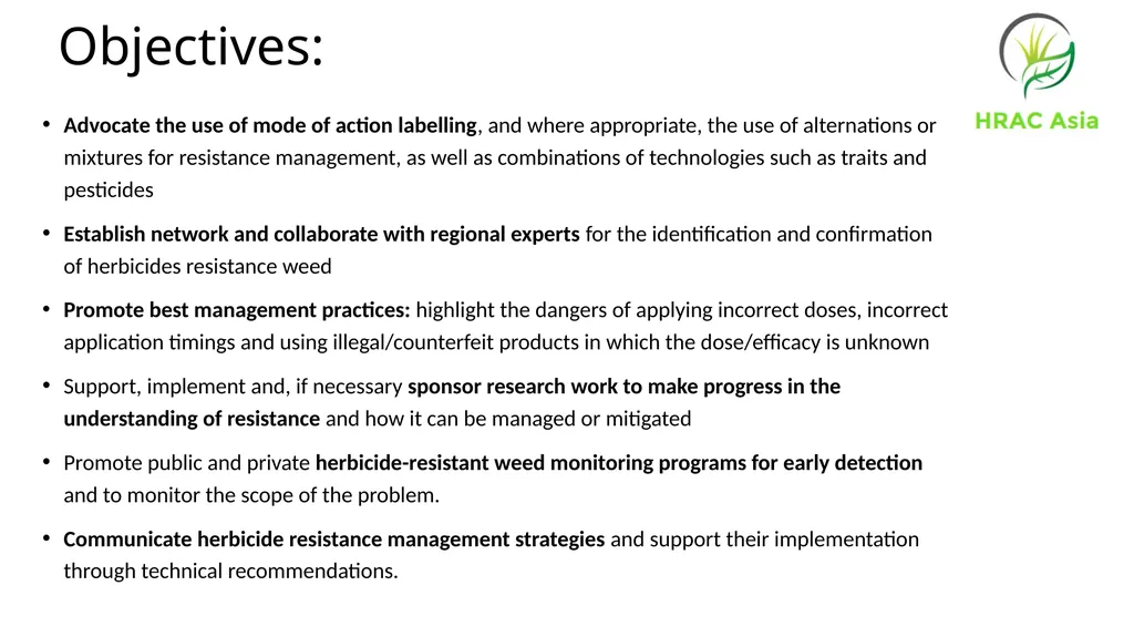 Herbicide Resistance Action Committee Asia Luis - slide 8 of 11