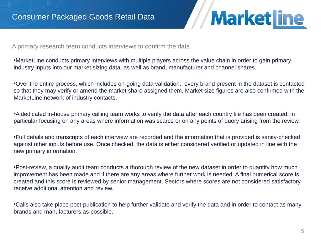 Market Data Analytics Methodology Jan 2017 - slide 5 of 13