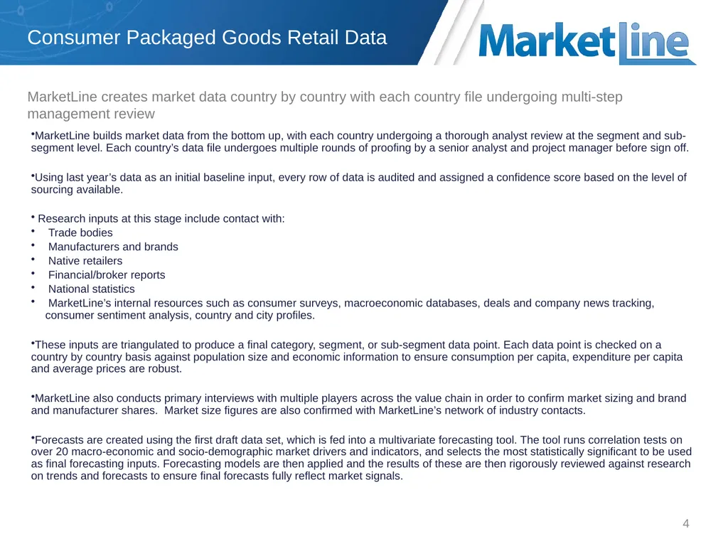 Market Data Analytics Methodology Jan 2017 - slide 4 of 13