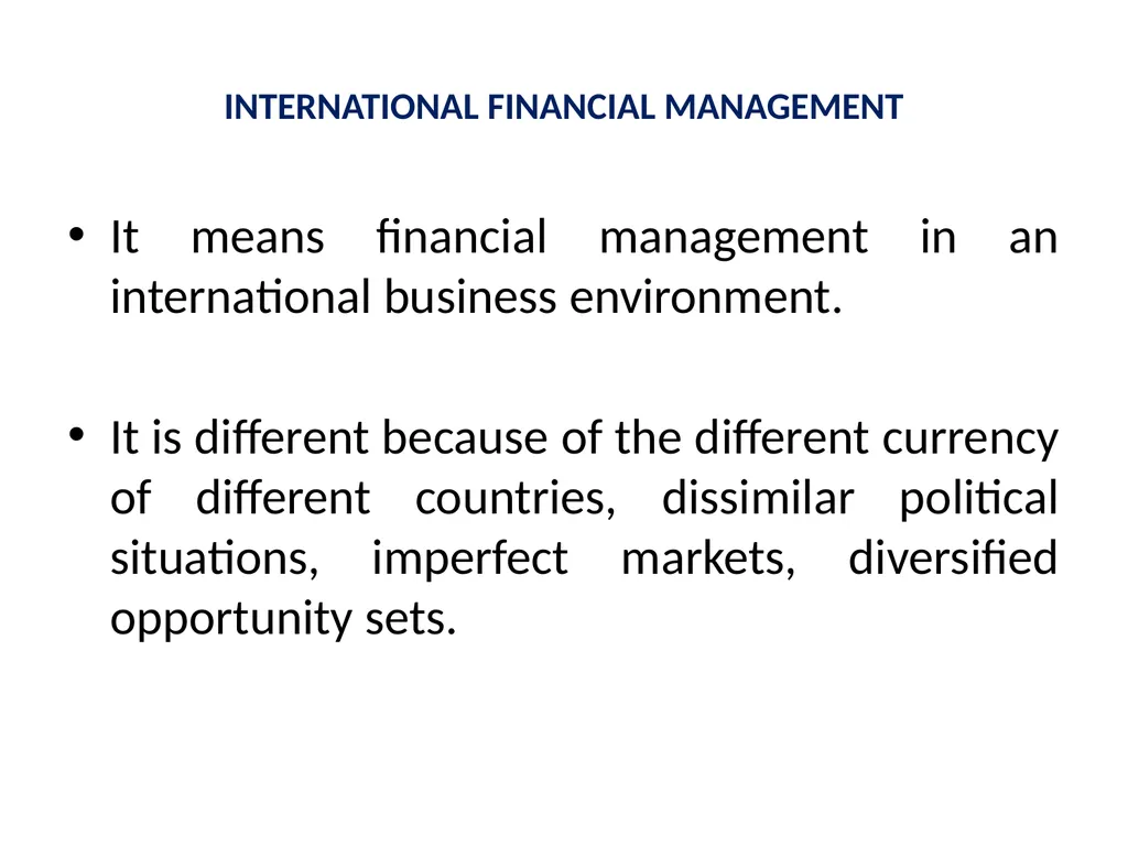 International Financial Management Dr. Pravin - slide 4 of 39