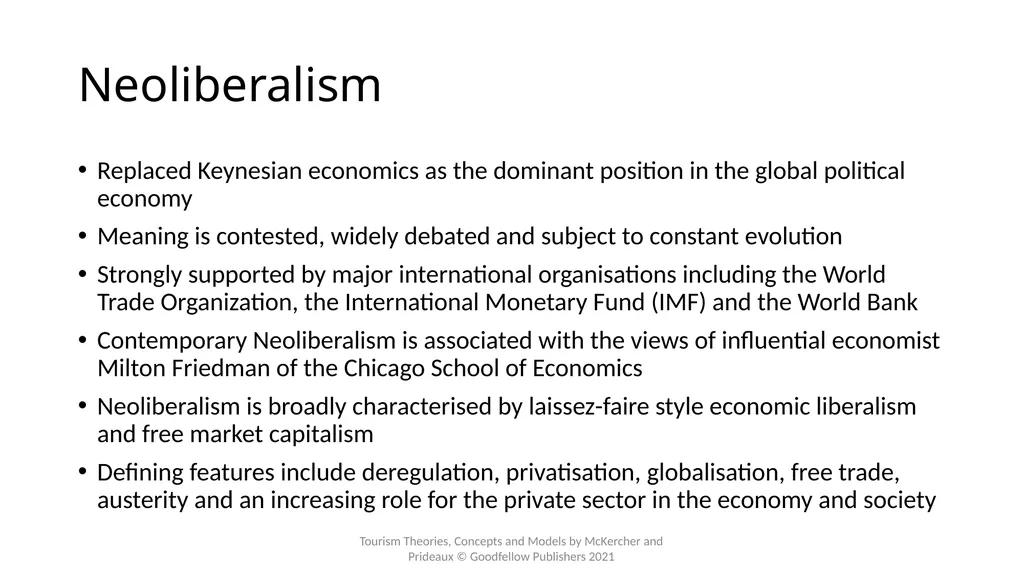 Chapter 7: The Political Economy of Tourism - slide 10 of 15