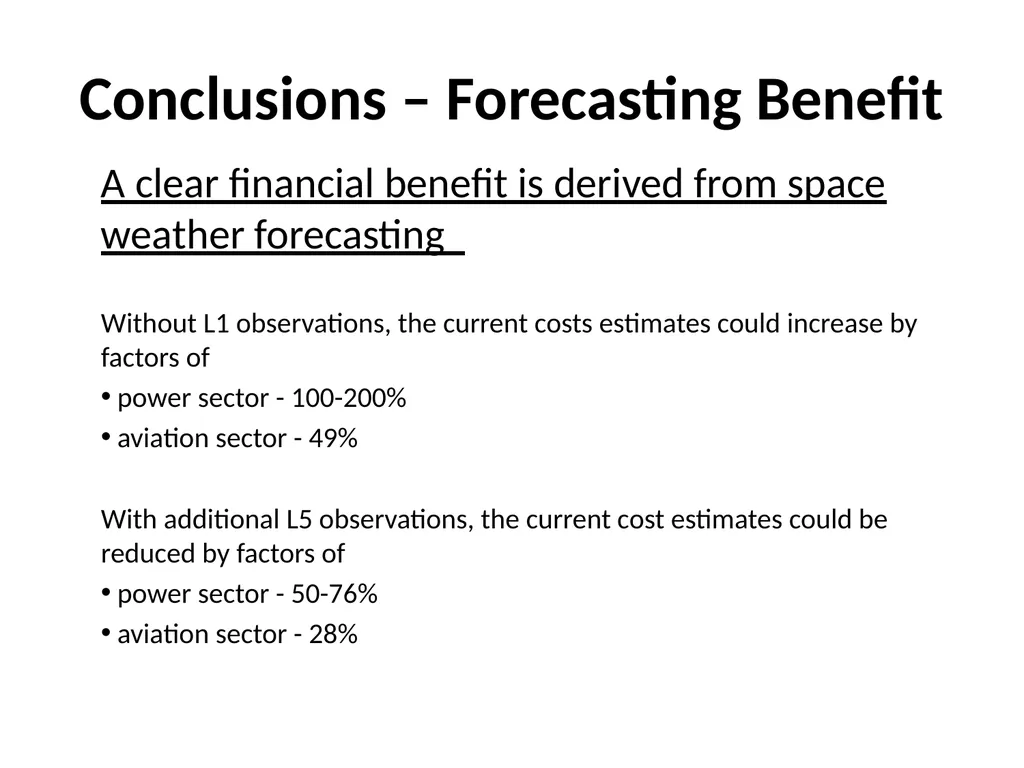 IPSP Space Weather Socio-Economic Study L5 in - slide 18 of 19