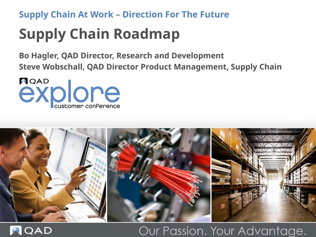 Supply Chain Roadmap Bo Hagler, QAD Director,