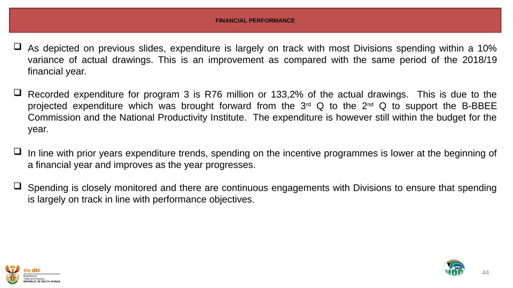 1 the dti’s SECOND QUARTER REPORT 2019-2020 - slide 44 of 45