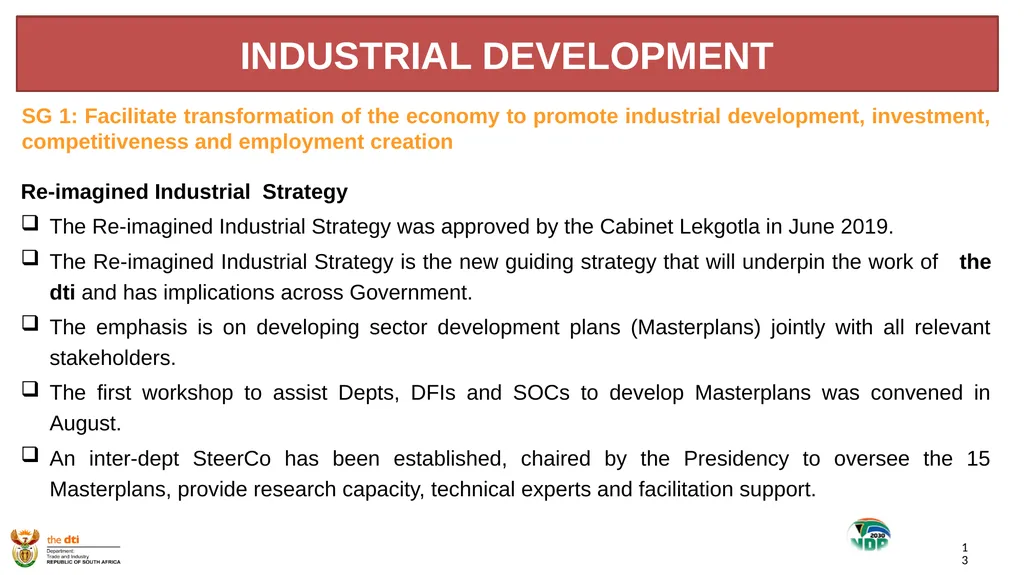 1 the dti’s SECOND QUARTER REPORT 2019-2020 - slide 13 of 45