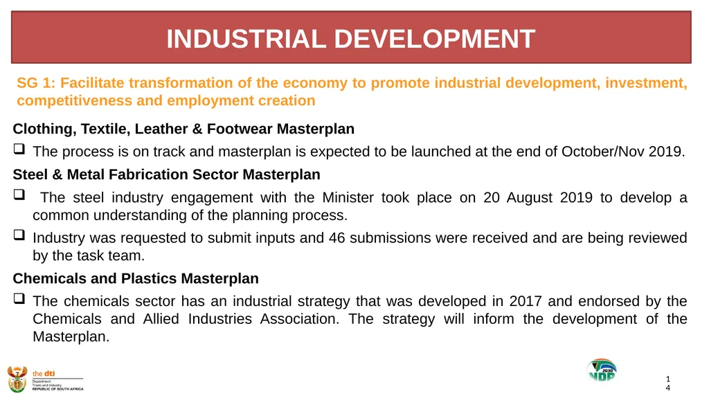 1 the dti’s SECOND QUARTER REPORT 2019-2020 - slide 14 of 45