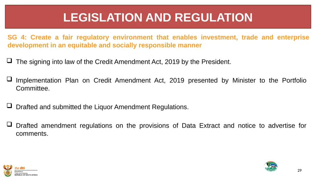 1 the dti’s SECOND QUARTER REPORT 2019-2020 - slide 29 of 45