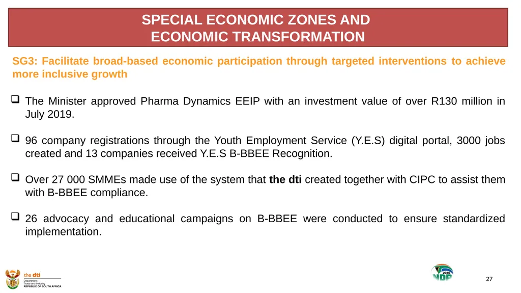 1 the dti’s SECOND QUARTER REPORT 2019-2020 - slide 27 of 45