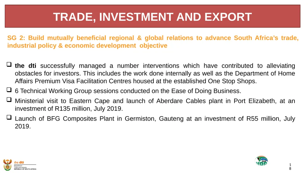 1 the dti’s SECOND QUARTER REPORT 2019-2020 - slide 18 of 45
