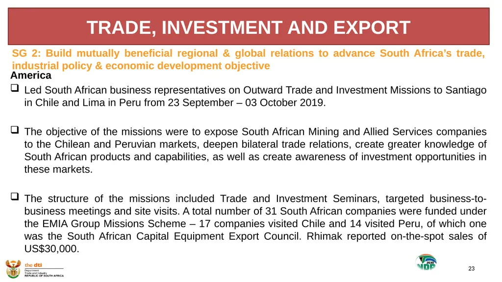 1 the dti’s SECOND QUARTER REPORT 2019-2020 - slide 23 of 45
