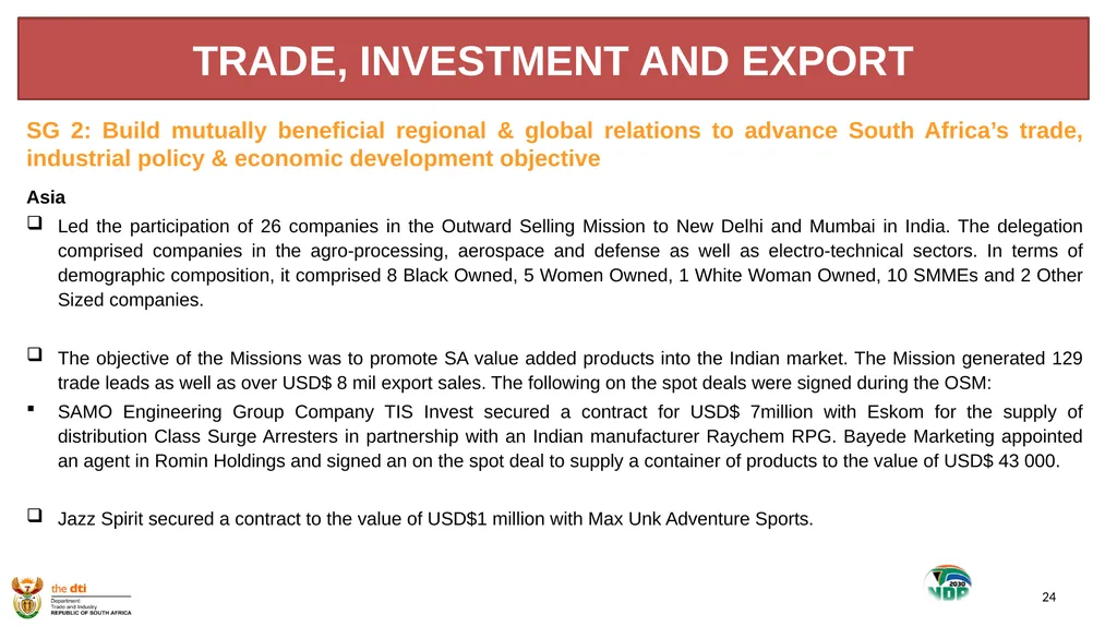 1 the dti’s SECOND QUARTER REPORT 2019-2020 - slide 24 of 45