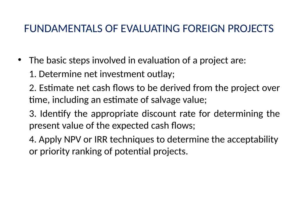 Multinational Capital Budgeting Capital Budgeting - slide 48 of 64