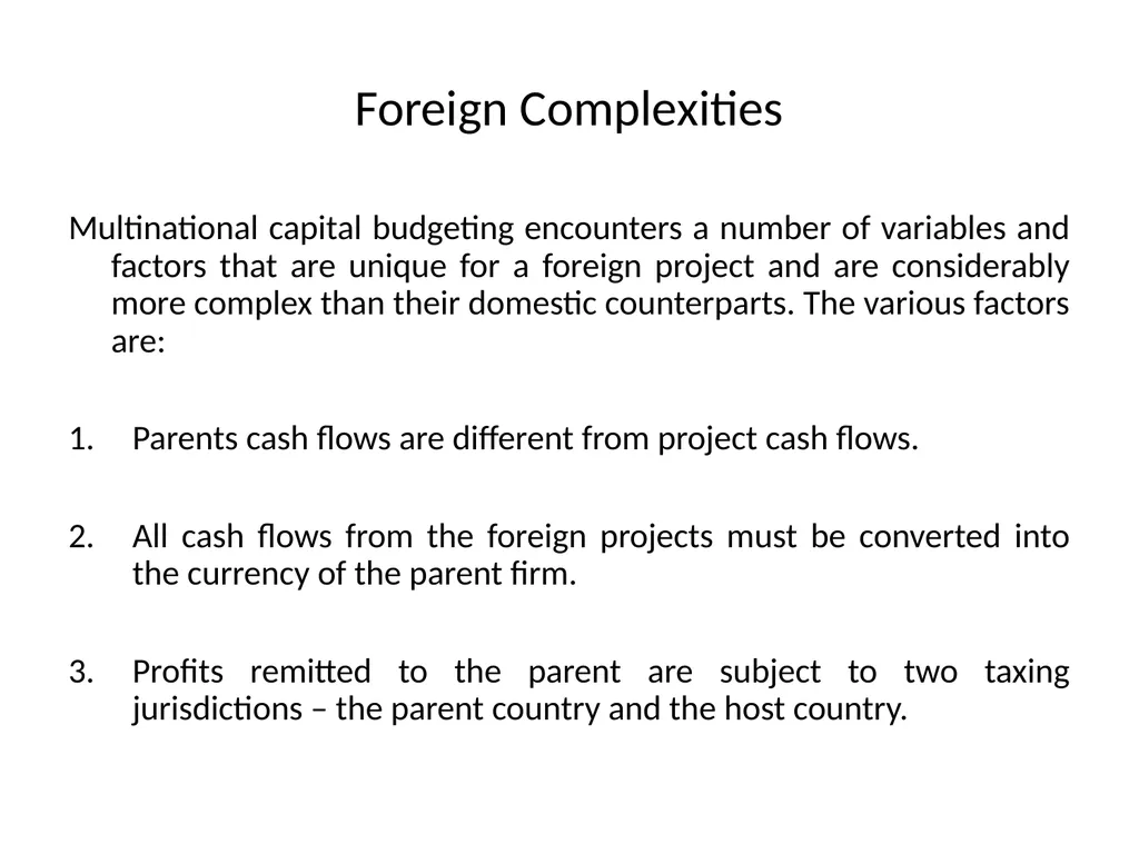 Multinational Capital Budgeting Capital Budgeting - slide 12 of 64