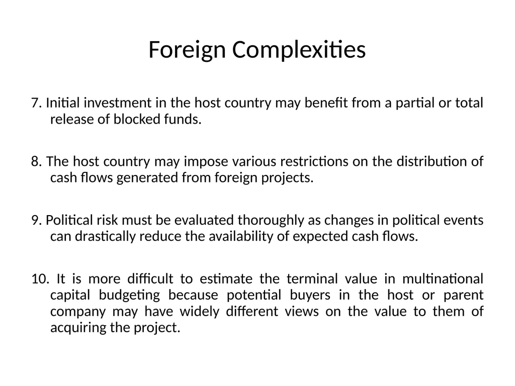 Multinational Capital Budgeting Capital Budgeting - slide 14 of 64