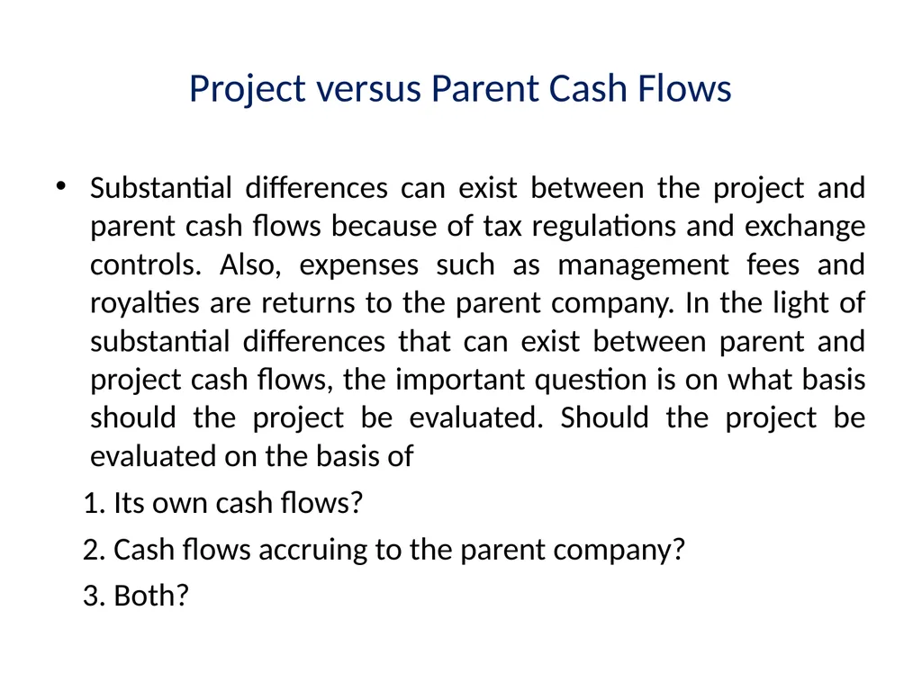 Multinational Capital Budgeting Capital Budgeting - slide 21 of 64