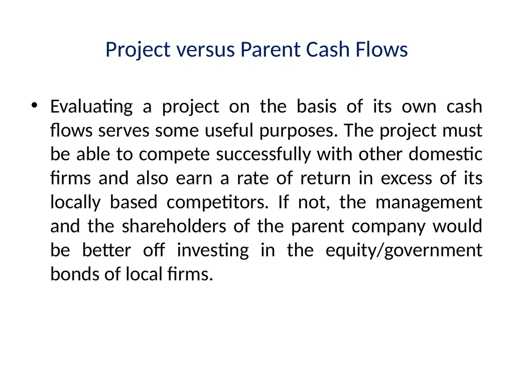 Multinational Capital Budgeting Capital Budgeting - slide 22 of 64